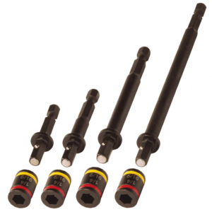 Four different lengths of Malco's C-Rhex Magnetic Hex Driver