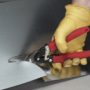Malco Aviation Snips Cutting a Piece of Sheet Metal