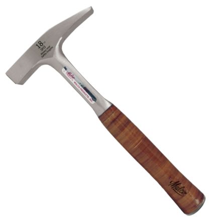Malco's Sheet Metal Setting Hammer with a leather grip